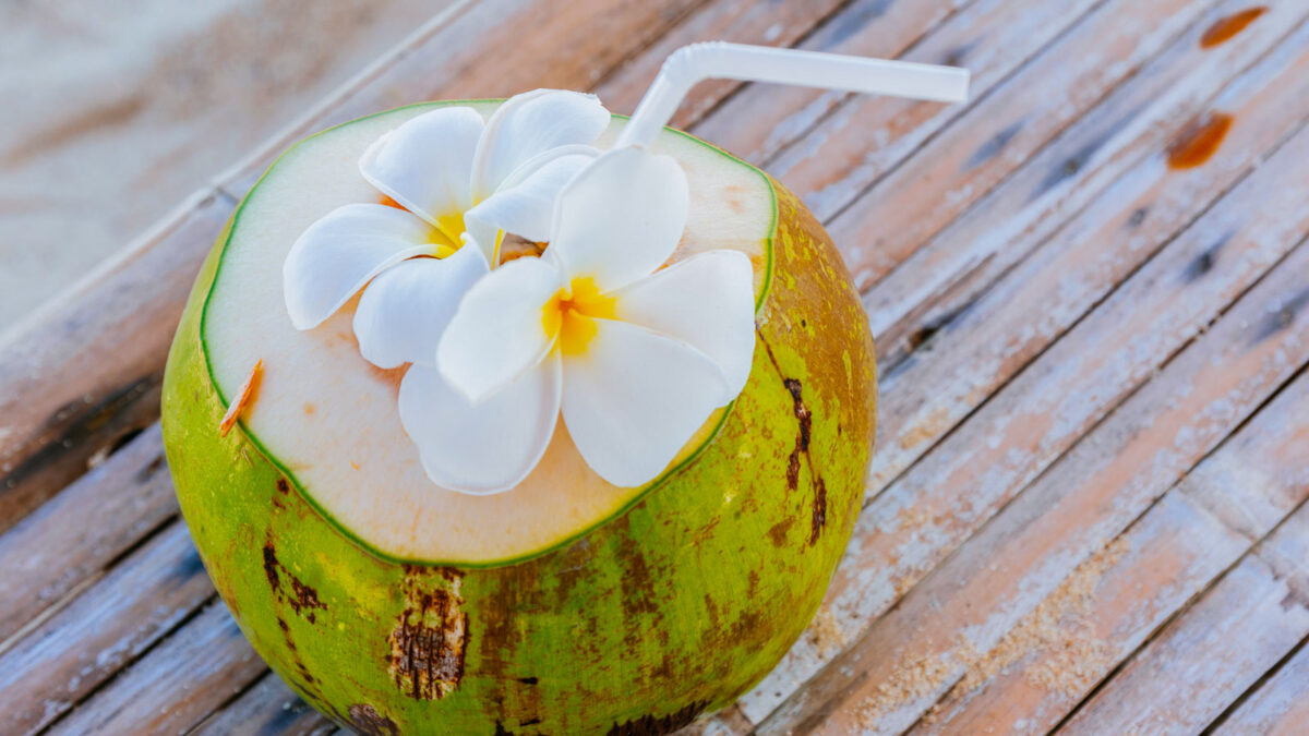 Delicious coconut drink in Thailand
