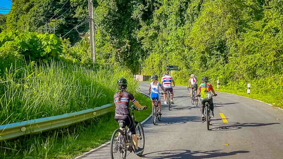 E-Bike tour group in Phuket Thailand