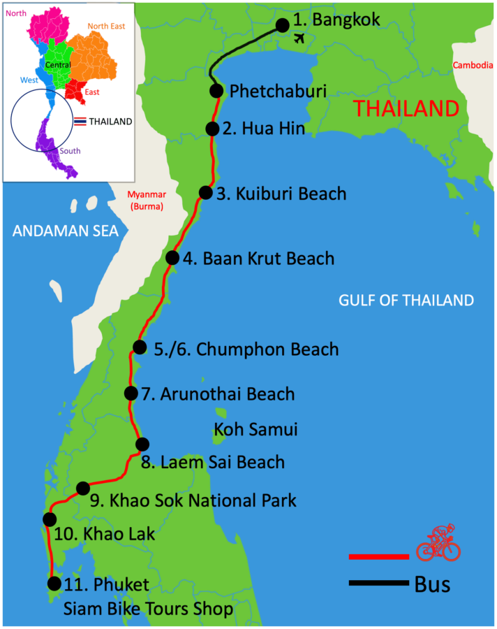 Tour A East Map
