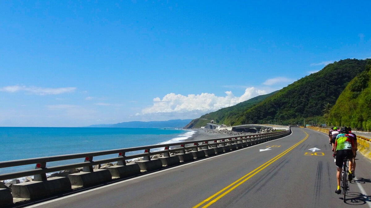 Road along a beach in Taiwan